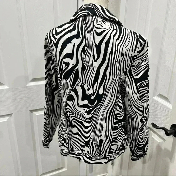 Redd zebra print embellished button front statement jacket size 8 - Picture 8 of 9